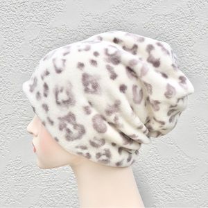 Animal Print Fleece Beanie